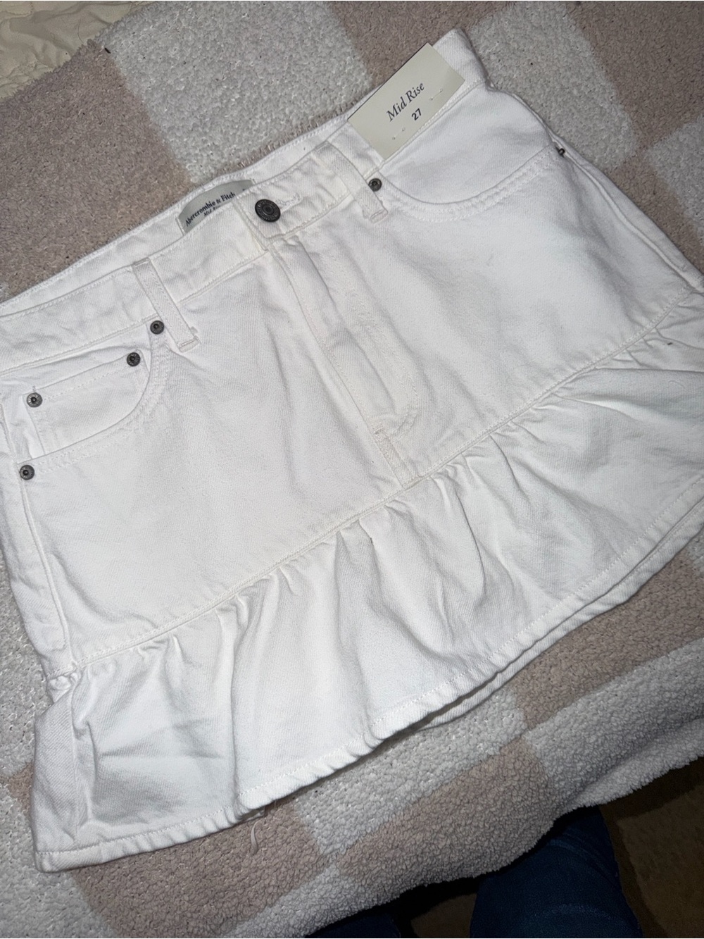 Abercrombie & Fitch mid rise denim mini skirt - Picture 7 of 7